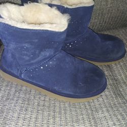 Ugg Shoes Size 7 Ugg Dae Sunshine Perf Boots Women's Navy SN 1019197

