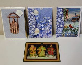 4 Holiday Cards W/ Matching Envelopes