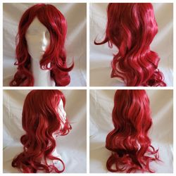 Long Wavy Red Wine Synthetic Wig