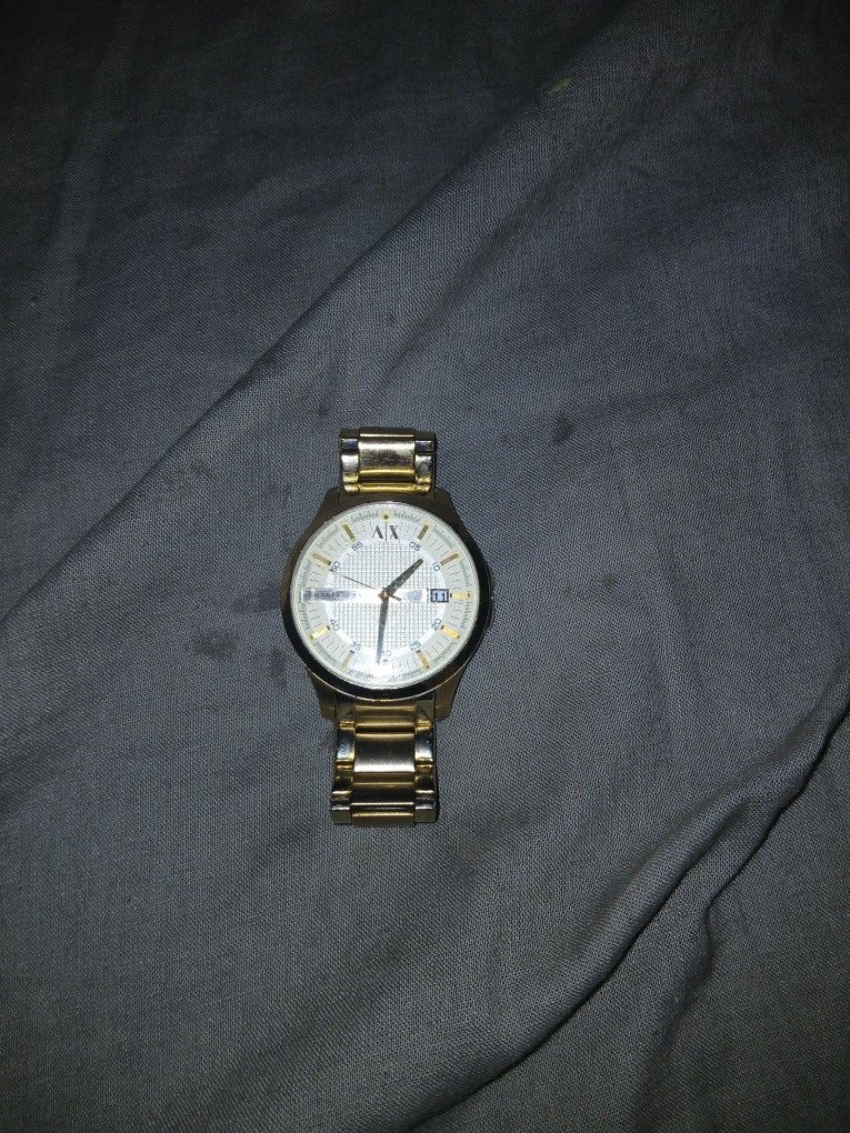 Armani Exchange Hampton Gold Watch