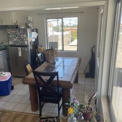 Wood & Glass Table