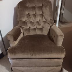 Brown Swivel Rocking Chair 