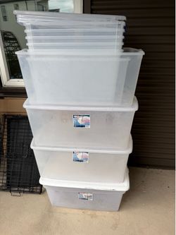 Sterilite plastic tubs