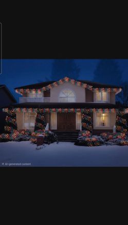Christmas lights 20ft x 8inch Ribbon 400 Heavy Duty Multi Lights Vintage Box7