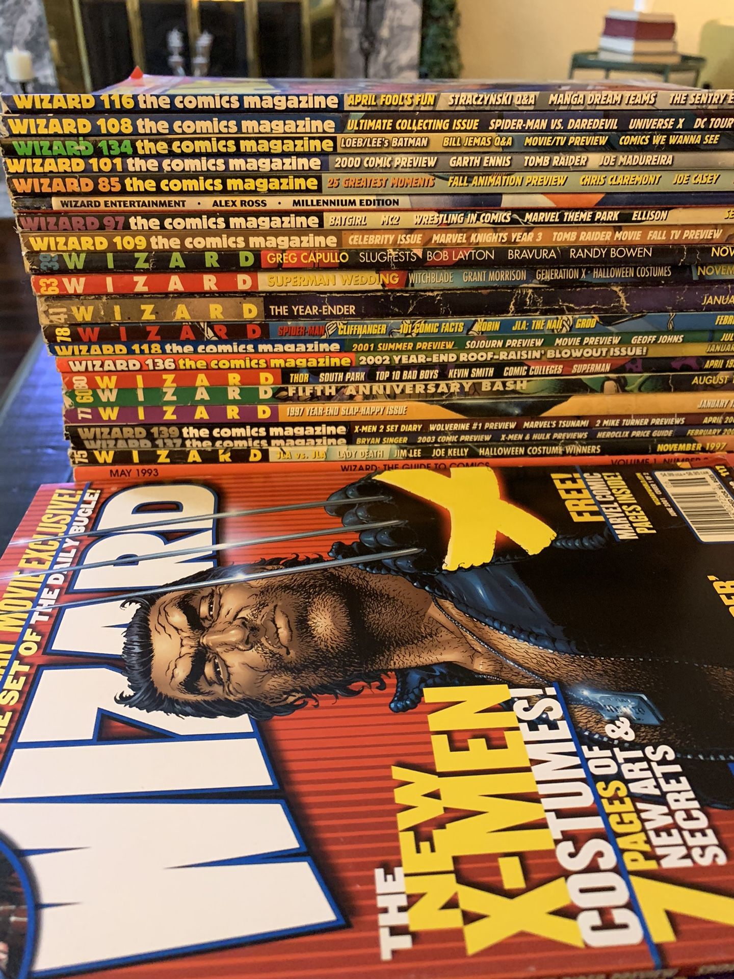Wizard magazine’s collection 110 issues.