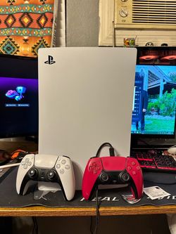 PlayStation 5 Console with Two Controllers