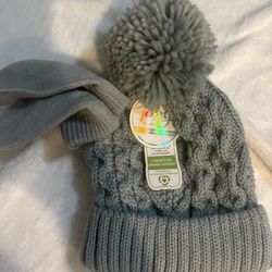 Toby & Me Toddler Gray Hat Mitten Set 12-24 Months