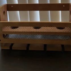 Wooden hanging decorative organizer shelf