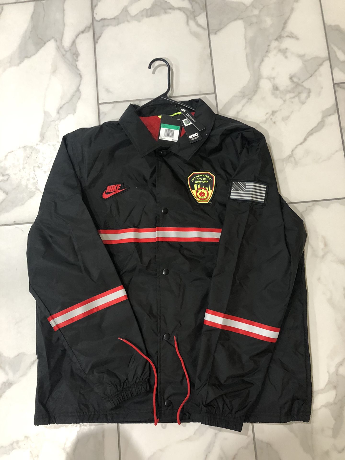 Nike FDNY New York Fire Department Coach Jacket