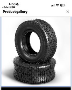 New in box MILLION PARTS  13x5.00-6 Lawn Mower Tires,2-Pack,4 Ply,Tubeless 13x5x6,4PR,For Golf Carts,Riding Mowers,Lawn Mower Riding,Garden Tractors,U