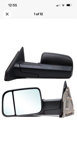 Pair Side Towing Mirrors For 02-08 Dodge Ram 1500 03-09 2(contact info removed) Manual Flip Up
