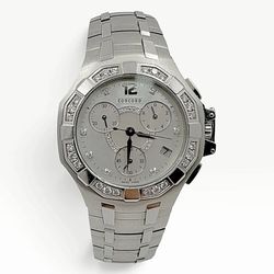 Ladies Concord Saratoga 32mm Octagon Stainless Steel Watch with Mother of Pearl Diamond Dial and Diamond Bezel. (Pre-Owned)