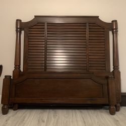 Queen Bed-frame with Nightstand 