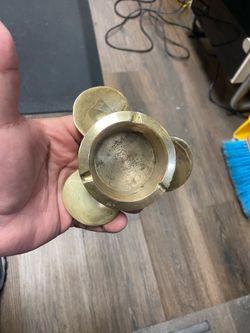Vintage solid brass boat propeller ashtray