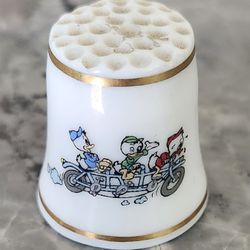Vintage Disney Donald Duck & Nephews Collector's Society 1st Characters Thimble Huey Dewey Louie
