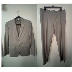 BURBERRY WOOL TWO PIECE SUIT LARGE MADE IN ITALY