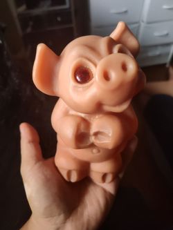 Vintage troll piggy bank