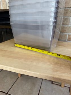 Clear Plastic Storage Bins 10 pack