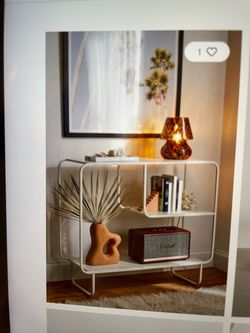 Urban Outfitters White Alana Storage Console    Dimensions: 30” L x 13” W x 30” H