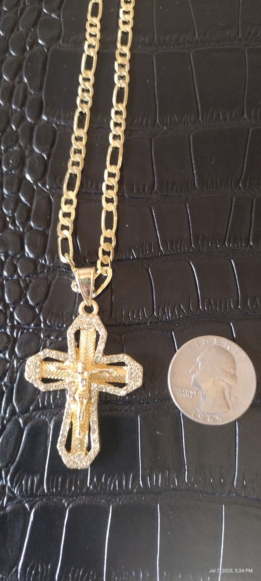 Cross Pendant And Chain Set