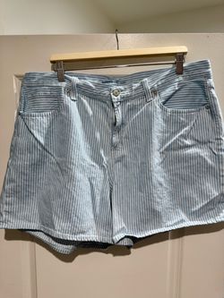 Old Navy Baggy Striped Denim Shorts