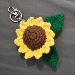 Handmade Sunflower Keychain 
