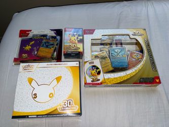 30th Celebration Pokemon ETB Booster Bundle Poster Collection
