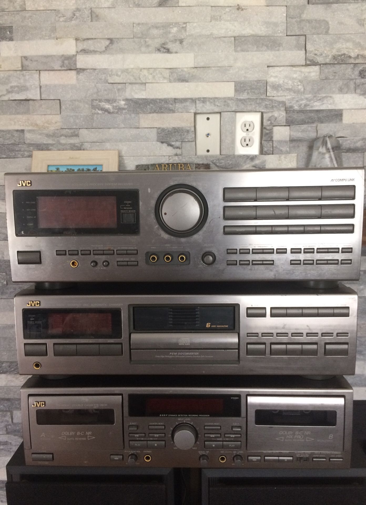 JVC Receiver with CD and Cassette Player