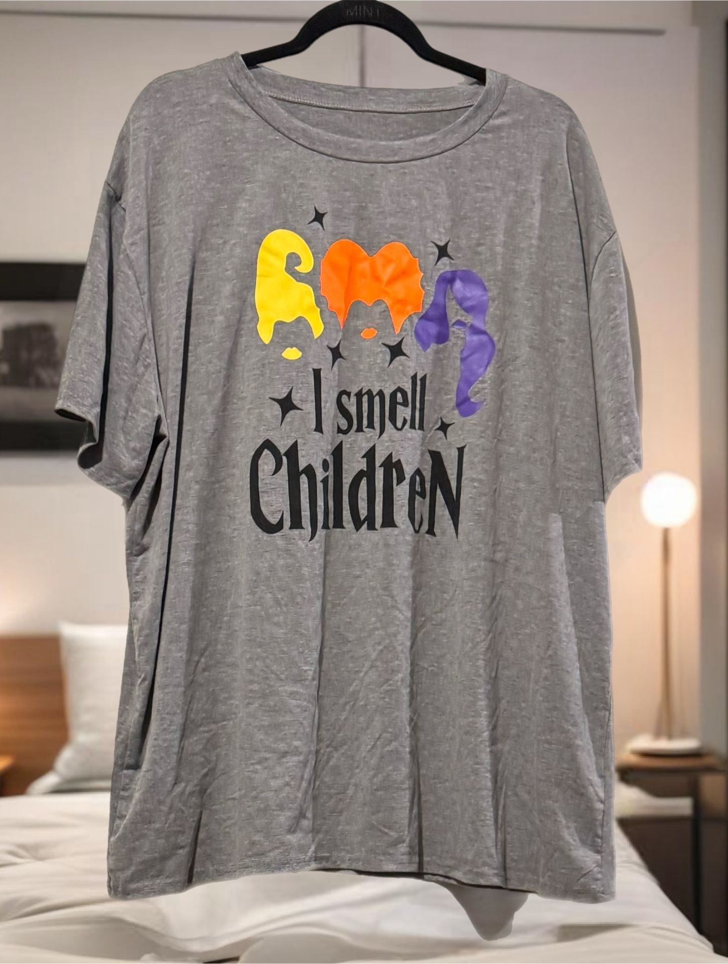 Hocus Pocus (X) Womens Plus Size Graphic Tshirt 4XL Grey Sisters Novelty EUC