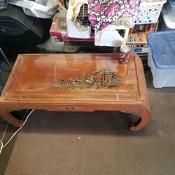 Old Handcarved Chinese Coffee Table 