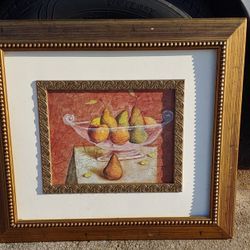 Framed fruit in a bowl picture
