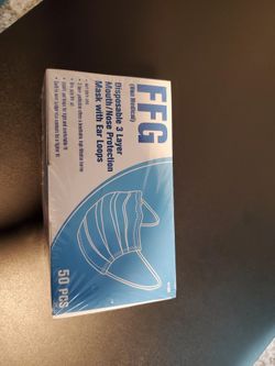 Disposable 3 Layer Mask. 