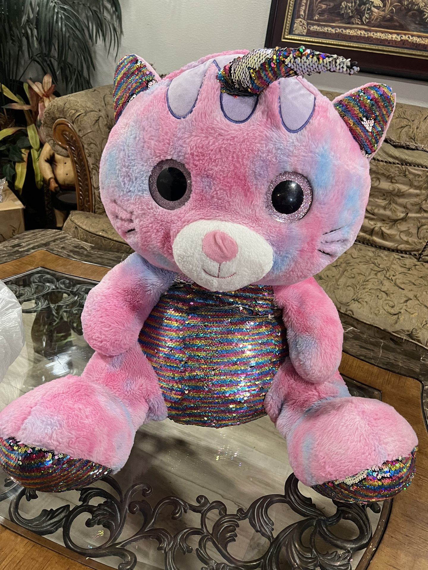 Cat/unicorn Teddy Bear