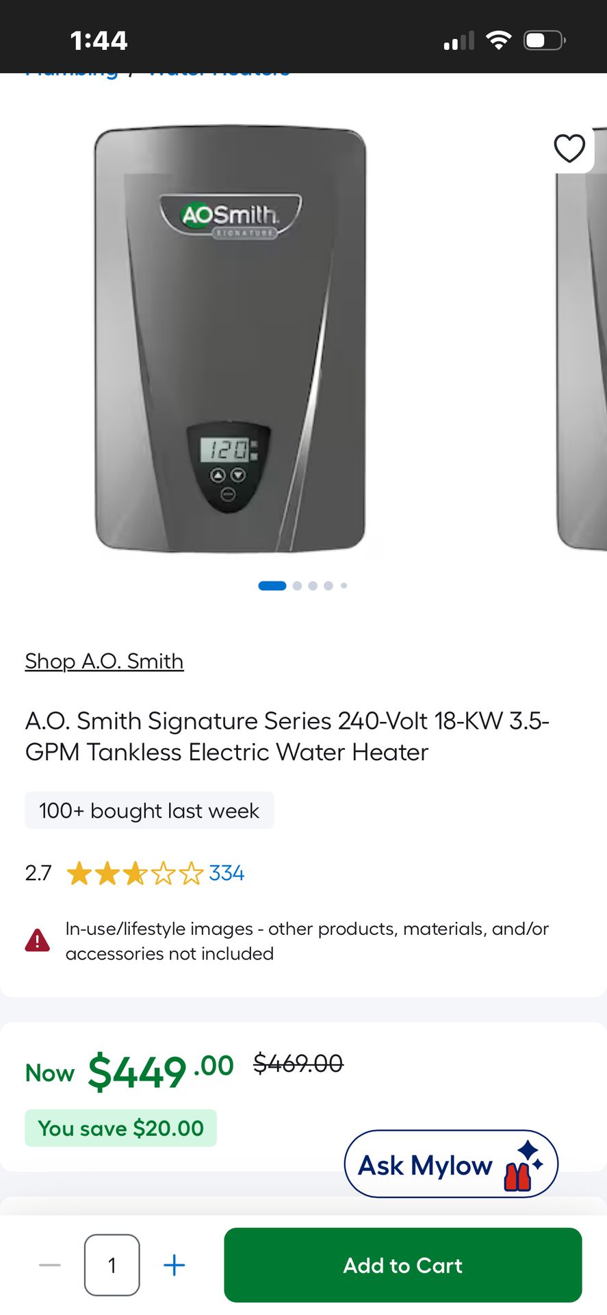 Electric tankless water heater