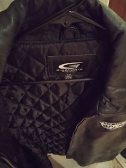 Nice SPURS black leather jacket!!