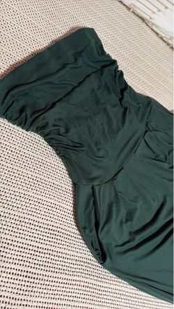 Adv Forest Green Strapless jumpsuit