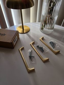 10 Pack 5" 128mm Brush Gold Cabinet Pulls