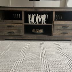 TV Console Brown Wood