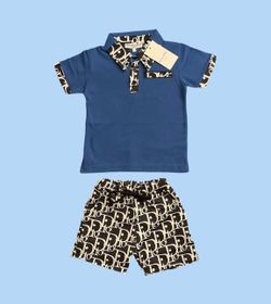 Blue Dior 3piece Set (Hat Included )