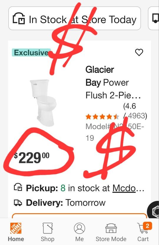 19 inches Extra Tall Toilet Elongated Power Flush 2-Piece 1.28 GPF Single 
