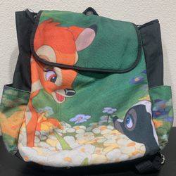 Rare Vintage Disney Loungefly Bambi Backpack Purse Drawstring Bag Tote EUC