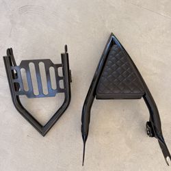 Back Rest And Luggage Rack- Motorcycle Factory 47 Apex Backrest, black diamond