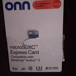 ONN MicroSD  Express Card 256 GB For Nintendo Switch 2