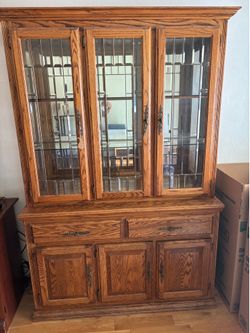 Beautiful WoodChina Cabinet - heavy