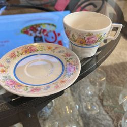 Limoges Floral Tea Cup