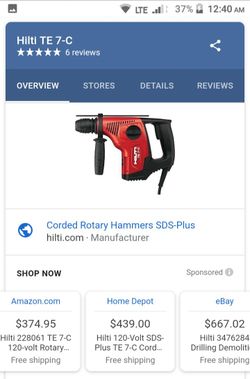 Hilti te-7 rotor hammer