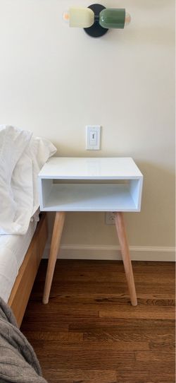 White modern nightstand