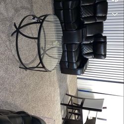 Reclining Leather Love Seat 