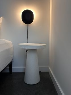 crate And Barrel Plaster Cement Side Table