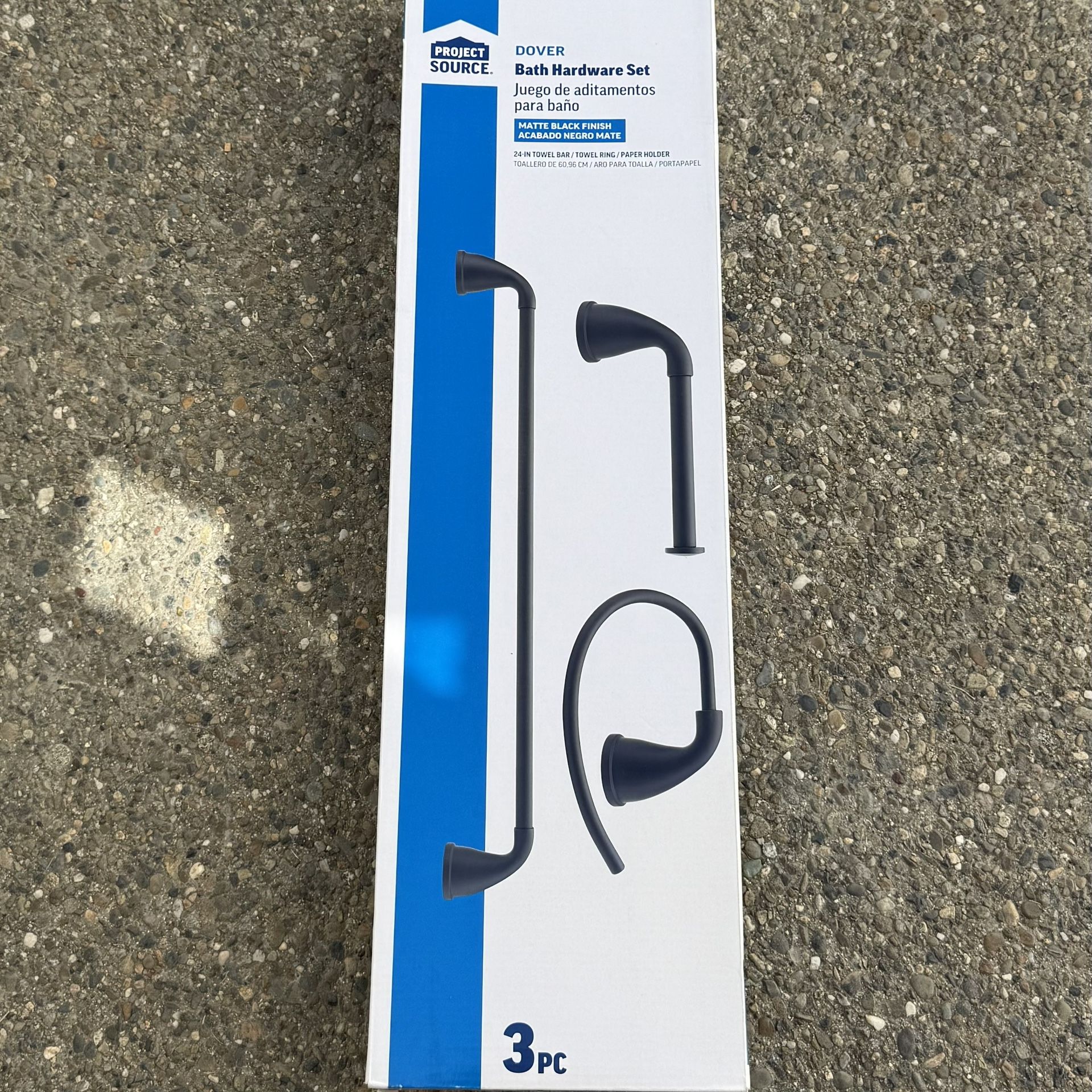 3-piece Matte Black Bath Hardware Set (Brand New)